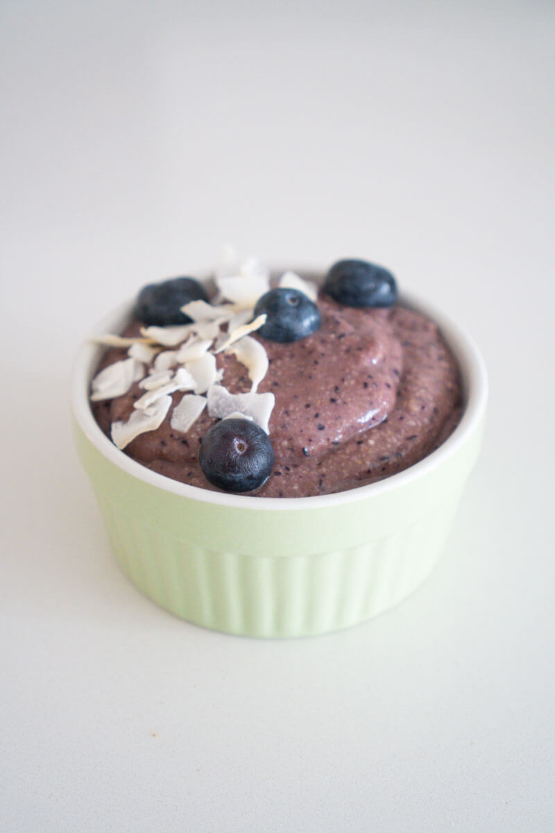 Pulpmeal al cacao e mirtilli