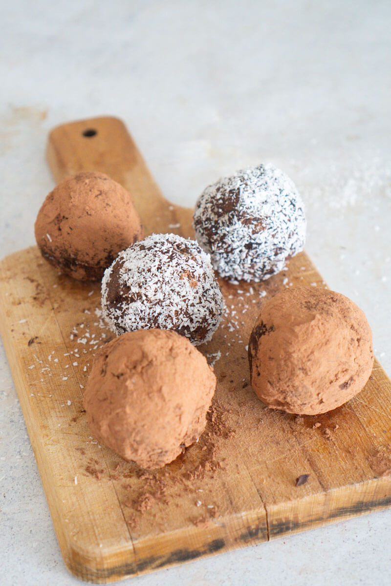 Palline moka con polpa di mandorle