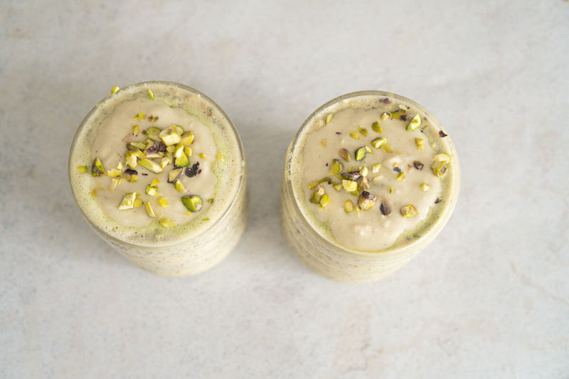 Porridge freddo al pistacchio