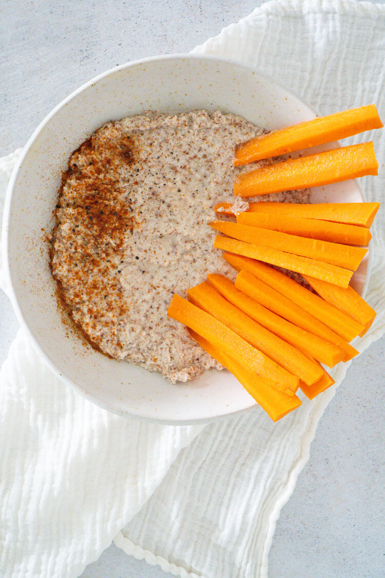 Hummus con polpa di mandorla