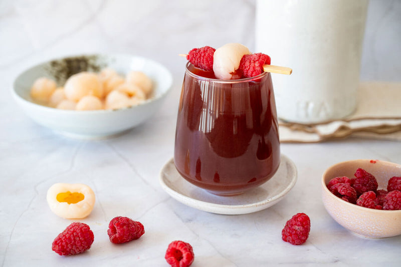 Litchi, lamponi e rosè