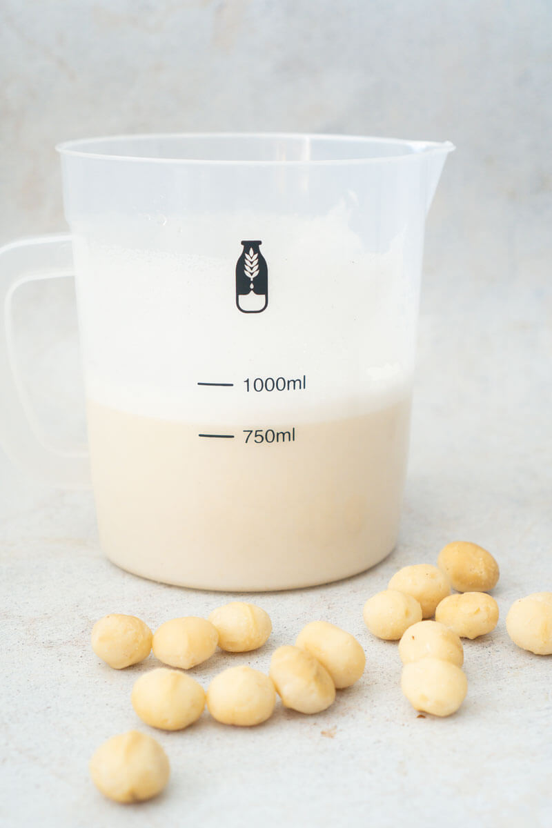 Latte di noci di macadamia